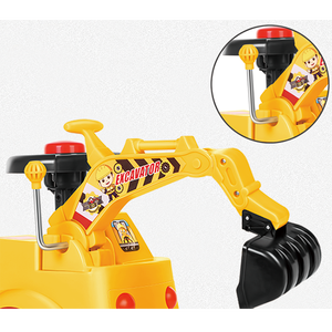 Goedkope Plastic Rit Op Graafmachine Graver 2 In1 Voor Peuters Pedaal Gratis Voertuig Met Muziek Mini Sliding Tractor Voor Kids - Product Image 3