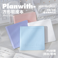 Carnet cadeau imprimé 1 pièce, en cuir PU souple, étanche, avec pochette de rangement portable