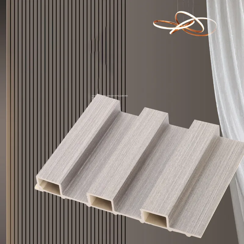 high quality interior indoor decorative wpc fluted wall pvc panel wall charcoal panel louvers panel