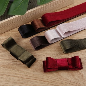 Gaya Korea beludru emas pita Satin jepit rambut anak-anak pita dekoratif aksesori untuk DIY sepatu buatan tangan topi pakaian - Product Image 1