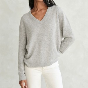 Personalizza 100% <span class=keywords><strong>Cashmere</strong></span> maglione di cachemire lavorato a maglia con scollo a v di alta qualità Pullover <span class=keywords><strong>in</strong></span> <span class=keywords><strong>Cashmere</strong></span> da <span class=keywords><strong>donna</strong></span> Super morbido - Product Image 1