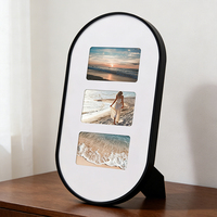 Cadre photo ovale en plastique de style minimaliste de luxe, pour bureau ou mur, vente en gros