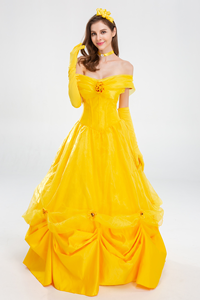 Costume de cosplay pour femmes adultes, robe de princesse <span class=keywords><strong>Belle</strong></span>, <span class=keywords><strong>la</strong></span> <span class=keywords><strong>Belle</strong></span> <span class=keywords><strong>et</strong></span> <span class=keywords><strong>la</strong></span> <span class=keywords><strong>Bête</strong></span>, <span class=keywords><strong>film</strong></span> <span class=keywords><strong>et</strong></span> télévision - Product Image 4