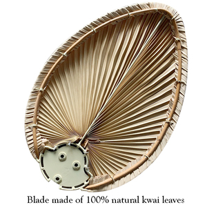 <span class=keywords><strong>Ventilador</strong></span> de Techo de 52 Pulgadas con <span class=keywords><strong>Diseño</strong></span> de Hojas Dobles de Palma Kwai Livistona Chinensis, Tejido Decorativo Antiguo de Ratán del Sudeste Asiático - Product Image 3