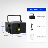Lumière laser d'animation couleur pleine 15W, IP20, contrôle DMX512, éclairage laser RGB pour scène, discothèque, bar, spectacle