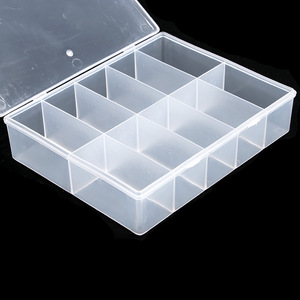 Boîte de <span class=keywords><strong>rangement</strong></span> en plastique transparente réglable à 10 compartiments pour bijoux, outils, perles, pilules et capsules d'ongles - Product Image 2