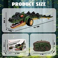 Voiture télécommandée EPT Crocodile 24G RC, jouet de cascades avec virages à 360 degrés, glissements et lumières LED pour enfants