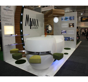 White Backlit <strong>Triangle</strong> Shape Contemporary Marble Stone <strong>Bar</strong> Counter Table for Hotels &amp; Schools - Product Image 2