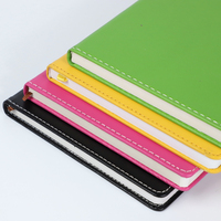 Carnets de notes A5 en cuir PU bon marché en gros, couverture unie, personnalisables, promotionnels, à couverture rigide, imprimés, multicolores