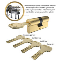 Cylindre de serrure sans clé personnalisé de haute qualité, prix raisonnable, emballage en laiton, pour porte en acier, directement de Jixin Cylinder Lock