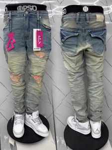 <span class=keywords><strong>Jean</strong></span> cargo en denim vintage pour <span class=keywords><strong>homme</strong></span>, <span class=keywords><strong>coupe</strong></span> <span class=keywords><strong>droite</strong></span>, taille mi-haute, délavage moyen, idéal pour l'été – Nouvelle collection, haute qualité, vente en gros - Product Image 5