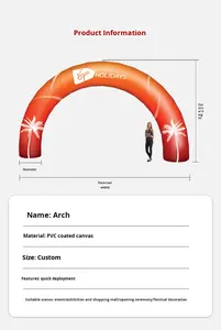 Arco Inflable Gigante Personalizado para Línea de Meta, Resistente al Agua y a los Rayos UV, de Instalación Rápida, para Carreras y Deportes - Product Image 4