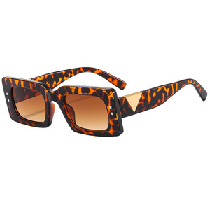 Psn Fashion Lunettes de soleil rectangulaires à monture complète UV400 Protection solaire unisexe Adulte - Product Image 5