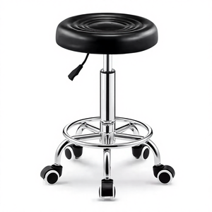 Adjustable Modern Design Barber Rolling Stool Revolving Beauty Chair for <strong>Salon</strong> <strong>Equipment</strong> for Barber Shop Bedroom Bar Setting - Product Image 4