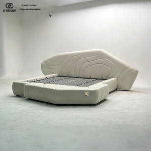 Cama Doble de Lujo con Diseño Italiano Clásico 2026, de Cuero de Alta Calidad, con Cabecera Ancha, para Dormitorio de Villa, Muebles Sencillos para Recámara - Product Image 5