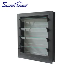 Shutter Superhouse Customized Electric Exterior Installation Anti-theft Exterior Extruded Aluminum Louvre Shutter Window