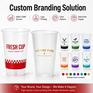 Vaso Desechable de Plástico PP de 16oz y 90mm de Boca, con Logotipo Personalizado, Antiderrames, de Un Solo Uso, para Bebidas, para Alojamientos y Hostales - Product Image 4