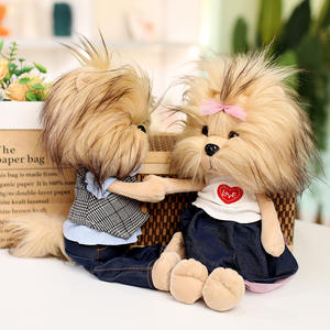 Encantadora muñeca de <span class=keywords><strong>Yorkshire</strong></span>, juguete de peluche, muñeca de perro vestida, regalo de cumpleaños, Animal de peluche, pareja de juguete - Product Image 5
