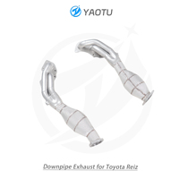 YT 304 manipol knalpot sistem tahan karat, dengan katalis dan Isolasi Panas untuk Toyota Reiz
