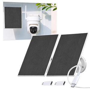 ALECTER Paneles Solares Monocristalinos de Silicio de 8W/10W para Cámaras de Seguridad, 23% de Conversión, IP65 Impermeables para Exteriores, CE ROHS ISO, Negros - Product Image 1