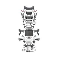 Nouveau kit carrosserie parfait Classe S W221 2006-2014, mise à niveau vers W223 2021+ : Pare-chocs Maybach avec crochet de remorquage et clips, pièces de calandre, lampes