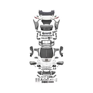 Nouveau kit carrosserie parfait Classe S W221 2006-2014, mise à niveau vers W223 2021+ : Pare-chocs Maybach avec <span class=keywords><strong>crochet</strong></span> de remorquage et clips, pièces de calandre, lampes - Product Image 1