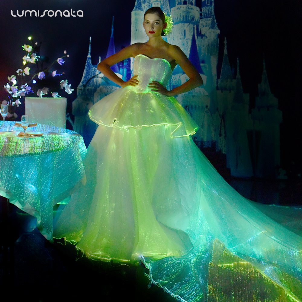 Wedding Dress Princess Luxury Ball Gown - Glows in the Dark