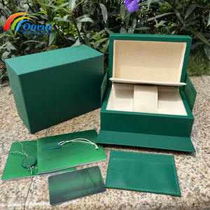 Luxury 2025 New Green <b>Watch</b> Box <b>Set</b> Complete <b>Watch</b> Packaging with Gift Bag Card Holder & Certificate Custom Logo <b>Watch</b> Gift Box - Product Image 3