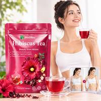 Thé d'hibiscus naturel : Infusion florale rafraîchissante à base de fleurs d'hibiscus séchées, en sachets ou en feuilles, pour une boisson quotidienne.