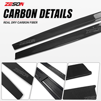 Extensions de jupes latérales ZESON en fibre de carbone sèche style MP pour BMW M3 F80 M4 F82 F83, paire gauche et droite, 2014-2018
