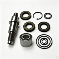 Kit d'assemblage d'arbre fileté usiné CNC avec roulement, joint d'étanchéité, circlip et joint torique – Composant de précision pour l'entretien et la remplacement d'arbres