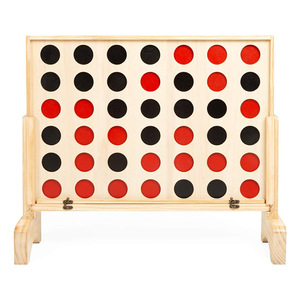 <strong>4</strong> in a <strong>Row</strong> <strong>Game</strong> Premium Wooden Four Connect <strong>Game</strong> Set with Coins Fun Outdoor Yard <strong>Game</strong> for Family Parties - Product Image 1