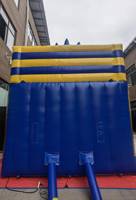 Toboggan gonflable double piste coloré, toboggan gonflable commercial en PVC robuste adapté aux événements de location.