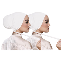 ALICE OEM Modal Bonnet Penutup Rambut Dalaman Wanita Turban Elastis Adjustable Ikat Belakang Bahan Jersey Katun Hijab Cap