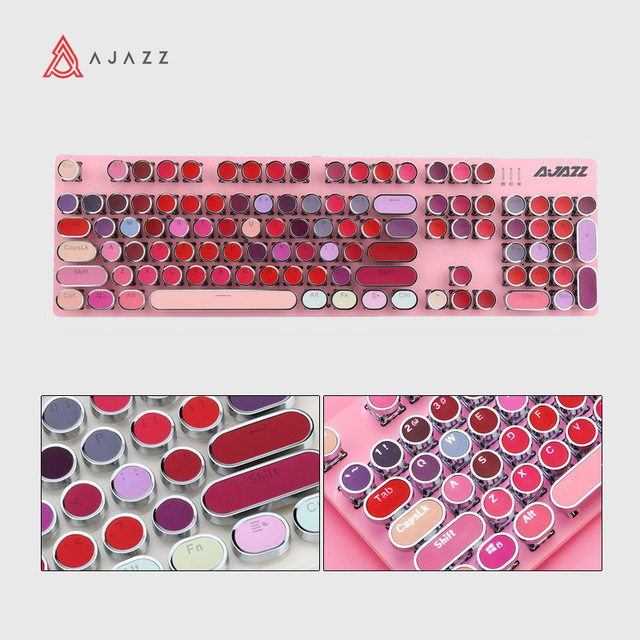 Ajazz ABS Keycaps 104 Keys Korean Fashion for Mechanical Keyboard Diy