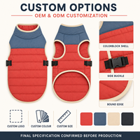 Veste de neige rembourrée pour chien, à blocs de couleur, avec sangle à boucle réglable, gilet sans manches pour chiens de taille moyenne et grande, Labrador
