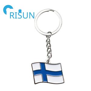 LLavero de Metal de Finlandia, Helsinki, recuerdo de viaje, llavero personalizado con Bandera de País finlandés, llavero con mapa, llavero esmaltado de Finlandia, regalo - Product Image 2