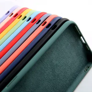 Shockproof Liquid Silicone Rubber Mobile Back Cover Phone Accessories Luxury TPU Cell Phone Case For Iphone 11 12 13 PRO MAX
