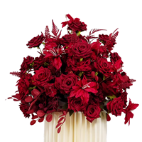 Grandes fleurs artificielles classiques, bouquet de fleurs artificielles au toucher réel pour centre de table de mariage, fête, décoration de la maison et de la table