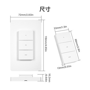 Moes Scene <b>Remote</b> Control 3 Button Zigbee Tuya Smart Wall <b>Switch</b> White Battery Operated - Product Image 3