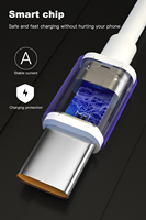Câble de charge court 6A 66W USB-A vers USB-C, câble court type C, chargeur rapide pour téléphone mobile Android