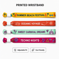 Bracelet en polyester tissé personnalisé en gros avec logo imprimé par sublimation pour événements, festivals et fêtes
