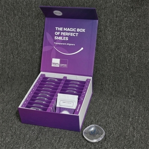 Boîte en carton rigide magnétique personnalisée pour aligneurs dentaires transparents, étui pour aligneurs dentaires, boîtes d'emballage pour aligneurs dentaires avec séparateurs - Product Image 2