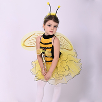 Nouvelle robe de tutu de ballet pour filles à manches courtes en spandex/nylon écologique, design Anna Shi Little Bee, costume de danse