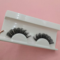 Faux cils en bande 3D faits à la main en vison synthétique 15 mm, bouclés, naturels et doux, pour le marché russe, vente en gros sous marque privée