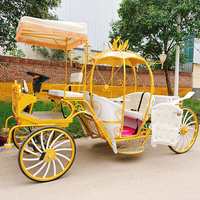 Chariot alimentaire électrique de haute qualité en forme de citrouille, décoré de diamants, type calèche à chevaux, à vendre