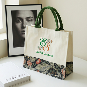 Bolsas de Tela Ecológicas Personalizadas, Tamaño Mediano, Estilo Vintage, Bolsas de Playa DIY, Bolsas de Compras con Logotipo Impreso en Seda/Transferencia - Product Image 5