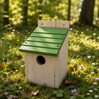 Nichoir durable pour oiseaux bleus avec porte de nettoyage, décoration de jardin résistante aux intempéries pour petits oiseaux sauvages