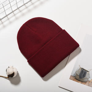 Automne et hiver mode Double couleur unie tricoté chapeau pour hommes et femmes adulte Protection des oreilles nouvelle casquette chaude en gros - Product Image 2