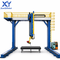 Cellule de soudage automatisée à portique robotisé TIG, bras robotisé 6 axes, poste de travail 500 kg, soudeuse laser à fibre de marque